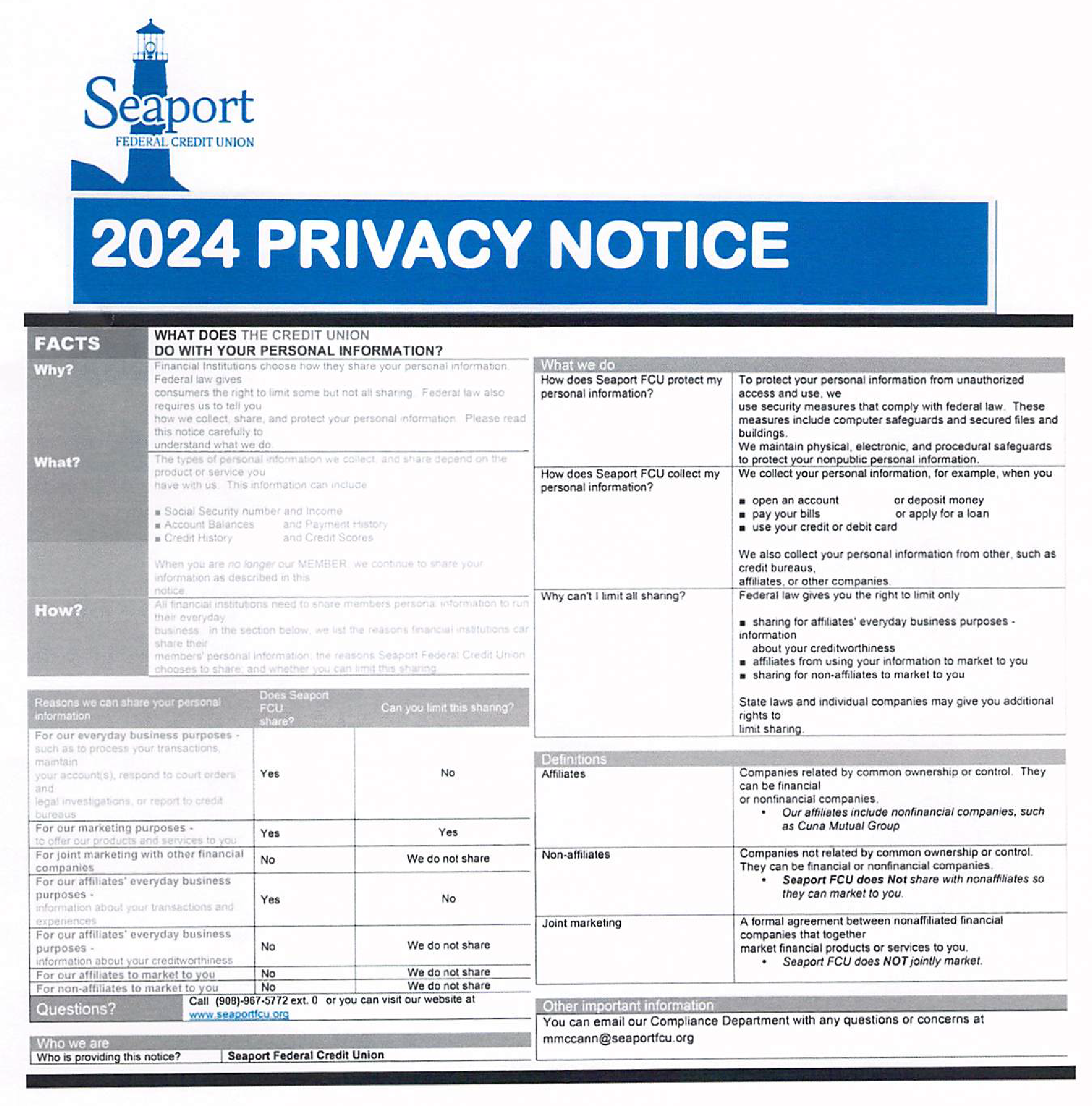 SFCU 2024 Privacy Policy